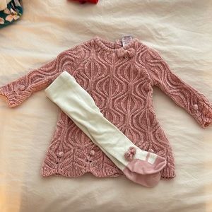6-9months cupcakes and cashmere dress with tights